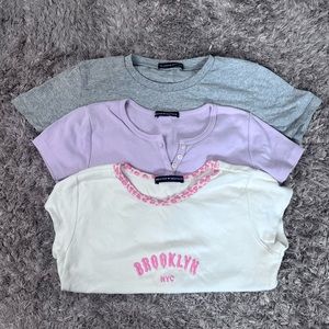 Brandy Melville 3pack Short Sleeve Shirts